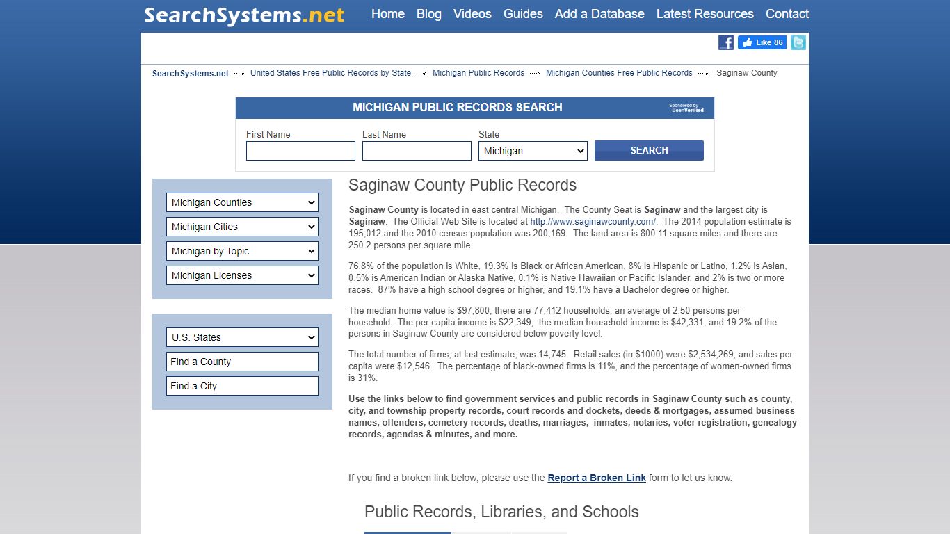 Saginaw County Criminal and Public Records