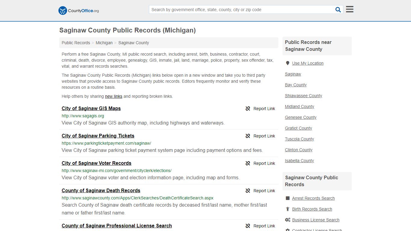 Public Records - Saginaw County, MI (Business, Criminal ...